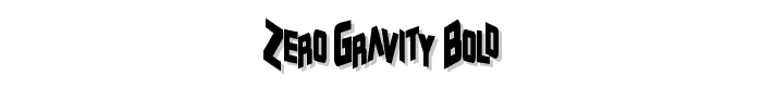 Zero Gravity Bold font